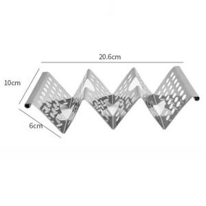 Taco Stand Stainless Steel Tempat Taco 3 Kisi Taco Holder Untuk Dapur Restoran