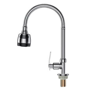 360° Swivel Kitchen Faucet Universal Wall Mounted Flexible Tap Stainless Steel Paip Sinki Dapur G1/2 Basin Water Tap