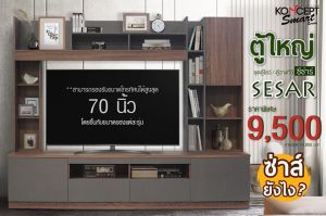 ชุดวางทีวีและตู้โชว์ รุ่น SESAR ส่งฟรีทั่วไทย พร้อมติดตั้ง สามารถออกใบ e-Tax Invoice & e-Receipt ได้