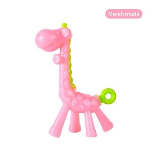 Mainan Gigitan Bayi Jerapah Teether Baby Giraffe Food Grade BPA FREE Bahan Silikon untuk bayi lebih dari 3 bulan