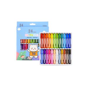 LD-A99 Crayon Oil Pastel Isi 12 dan 24 Warna Motif Kartun Perlengkapan Mewarnai Anak / Set Krayon