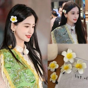 NEEUJ สไตล์เกาหลีแบบ คลิปติดผมรูปดอกไม้จำลอง หมวกวันหยุดริมทะเล สไตล์โบฮีเมียน คลิปผมชายหาด ง่ายๆ Barrettes บาร์เร็ตต์ กิ๊บติดผมรูปดอกไม้ สาวๆ