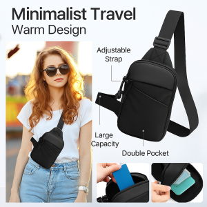 Mens Multifunctional Mini Chest Bag for Cell Phone