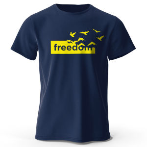 Mens The Freedom Letter Printed T-Shirt 100% Cotton Oversized Funny Graphic Tees for Men Women Summer Tops