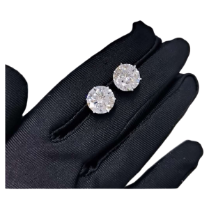 new arrival 92.5% silver with auth.moissanite elegant round design earrings