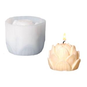 3D Lotus Flower Shaped Silicone Mold Soap Mould Plaster Mold Home Decoration Crafts DIY Gifts