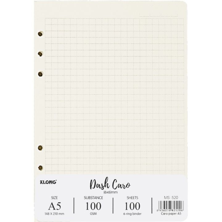 Giấy, ruột sổ còng A5 200 trang mẫu nét đứt 100gsm, giấy refill binder ...