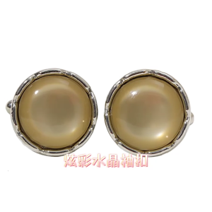 Men’s Suit Cufflinks for Formal Occasion Business Shirt Rhinestones Inlaid Cufflinks for Evening Party Suit Sleeve Button