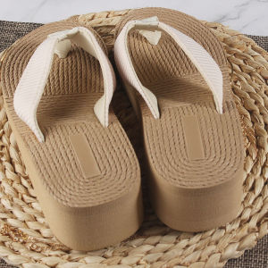 [Free Shipping] New Thick-Soled Eva Custom-Made Sandals For Women Summer Wedge Flip-Flops Versatile And Simple Beach High-Heeled Sandals