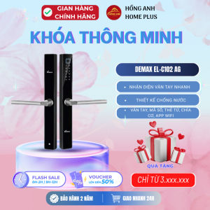 Khóa cửa nhôm Demax EL-C102 AG app wifi chính hãng công nghệ Đức chống nước cao cấp