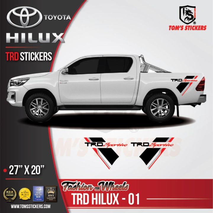 🔥 TOYOTA HILUX CAR BODY STICKERS SET TRD HILUX - 01 | Lazada