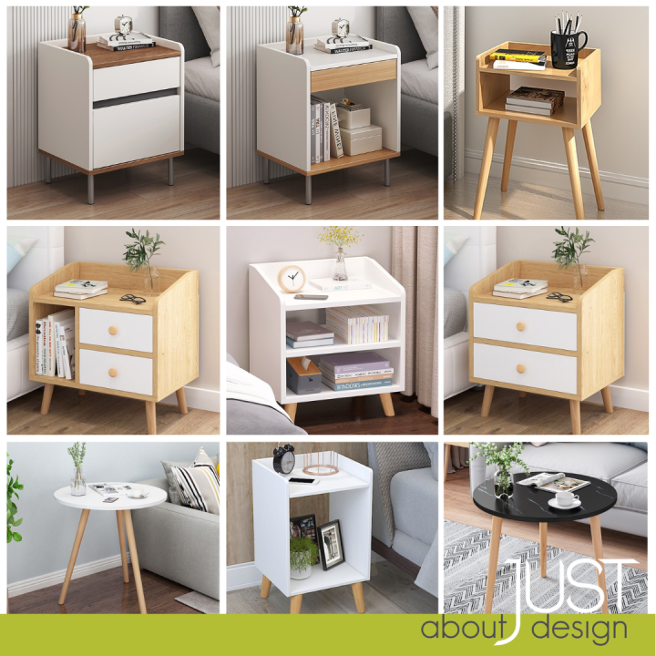 Picture of Bedside Table Wooden Design Small Table Minimalist Bedroom Home ...