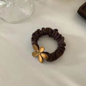 Korean Retro Metal Simple Hair Ring Women New Style Hair Accessories Rubber Band Ponytail Jewelry For Girl