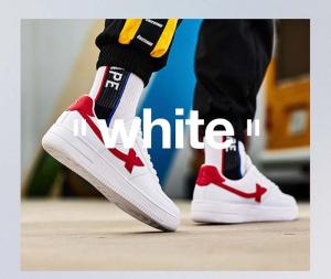 XTEP Women Sports Shoes White Shoes Fashion Classic Comfortable Fashion Cushioning Durability Wear-resistant Air Force Shipping Form Local Within 3 Days 881218319851