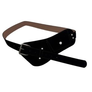 BLESSFUL Alloy Pin Buckle Waistband PU Wide Suede Waist Bag Belt Fashion Cool Maillard Waist Belt Women