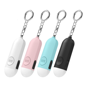 Security Alarm Rechargeable Keychain Alarm 130dB Loud Defense Safety Alarm with Flashlight for Women