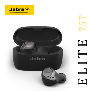 【3 Months Warranty】Jabra Elite 75T Wireless Bluetooth Noise Canceling Headphones Waterproof Sports In-Ear Earbuds for IOS/Android/Ipad Built-in Microphone 28-hour Battery Life Subwoofer Stereo Jabra Bluetooth Earbuds