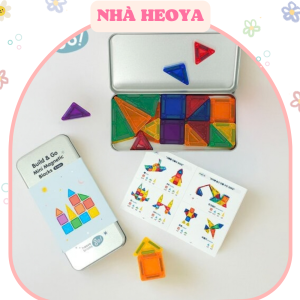 BỘ LẮP RÁP NAM CHÂM HAAVEBRICKS BILD&GO MINI MAGNETIC BLOCKS KÈM HỘP ĐỰNG HÀN QUỐC