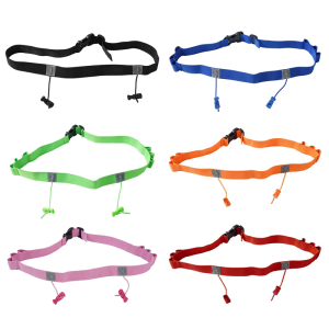Running Race Number Belt with Clip Fastening Stretch Fits Adjustable Elastic Running Belt Comfortable Hook Belt
