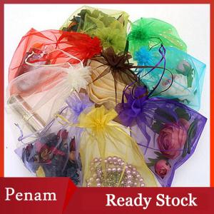 [PAM] 50PC Organza Túi Quà Tặng đồ trang sức kẹo Túi ủng hộ đám cưới túi lưới Túi Quà Tặng