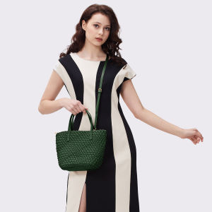 LIKEBAG Túi dệt tay ban đầu Túi đeo vai nữ Túi xách trung bình Túi đeo chéo da PU cho nữ