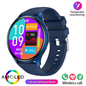 LIGE New Smart Watch Women 1.43" AMOLED 466*466 HD Screen Blood Pressure Monitor Bluetooth Call Waterproof Sports Smartwatch Men