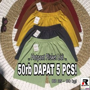 PROMO! 50rb DAPAT 5 pcs! CELANA KULOT HOTPANT LIDI PENDEK SHORTPANTS/CELANA PENDEK SHORTPANTS LIDI