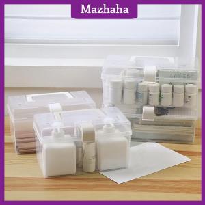 Mazhaha กล่องเก็บหน้ากากพร้อมหูหิ้วกล่องเก็บของที่เก็บของจิปาถะกันฝุ่นกันน้ำได้