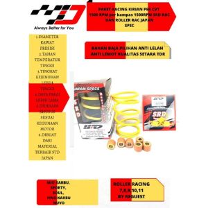 paket kirian paket per cvt racing per kampas ganda 1500 rpm dan roller 7-8-9-10-11 g Mio M3 nmax aerox Mio soul GT 125 lexi MIO-sporty-mio soul mio j fno fi 115 x ride 115best produk