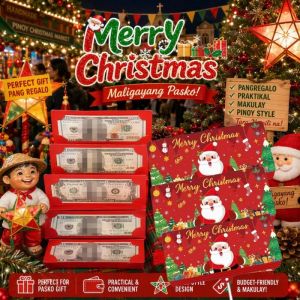 New Cross-Border Santa Dollar Dollar 10 Card Slots Red Envelope Christmas Surprise Party Money Box