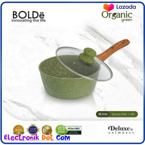 NEW PANCI BOLDE ORGANIC GREEN SAUCE PAN 18 CM + LID