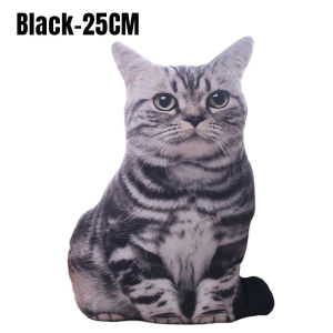 3D Cat Pillow 3D-Printed Pet Dog Cat Plush Cushion Stuffed Animal Pillow for Sofa Bed Decor Birthday Gift
