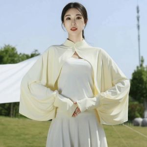 XYAX Áo choàng che nắng Khăn chống nắng mùa hè Màu đơn sắc Áo tay dài Quần áo chống nắng Đơn giản Ống tay áo Áo choàng lụa băng Phụ nữ