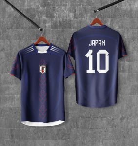 เสื้อฟุตบอลญี่ปุ่น เสื้อฟุตบอล japan พิมพ์ลายทั้งตัว JP-011