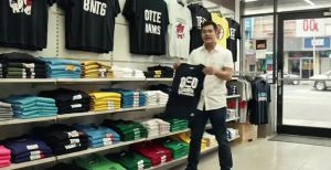 ✅ Cod T-shirt street fashion brand cool thick material pure cotton oversize round collar leisure distro T-shirts .C