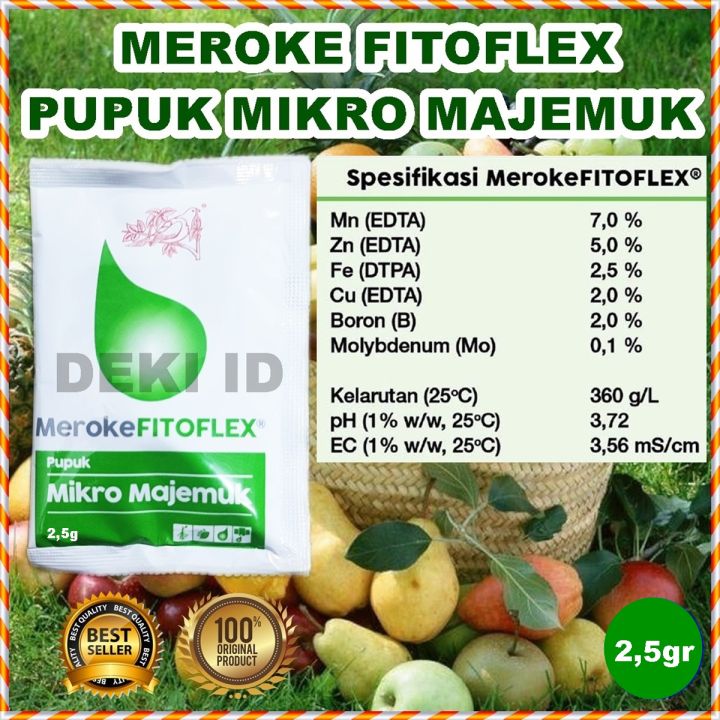 Fitoflex Meroke 2.5 Gram Kemasan Kecil Sachet Pupuk Mikro Majemuk Fito Flex Watersolube Hidroponik Grade