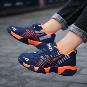 Boys Shoes 2024 New Sports Shoes Velcro Anti Slip Waterproof Wear-resistant Childrens Shoes Primary School Running Shoes Size 28-40 Age 6-18yrs