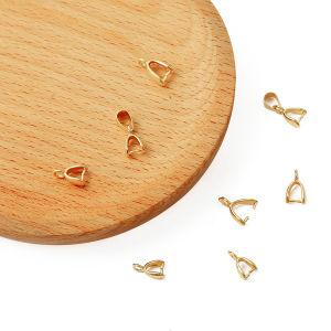 2Pcs/Bag 18k Gold Plated Clasp Hooks End Connectors DIY Jewelry Making Necklace Bracelet