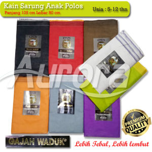 Sarung Pria Dewasa Motif Polos Cerah Gajah Waduk-Kain Sarung Pria Dewasa Size 100x120cm-AURORA STORE