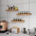 Emfogo Floating Shelves Wall Mounted, 16.9x4.3 inci Farmhouse Wood Wall Shelf Ledge Floating Shelf Set 3 untuk Entryway, bilik tidur, dapur, bilik mandi (Rustic Brown). 
