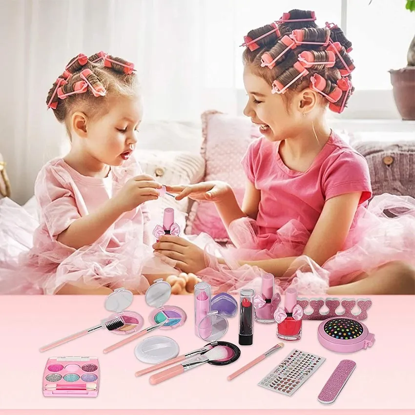 Local Warehouse Kids Make Up Kit Washable Makeup Set for Toddler Princess Dress Up Pretend Role Play Beauty Birthday Girls Gift Games Toys ZJJ Girls Makeup Kit Lazada PH