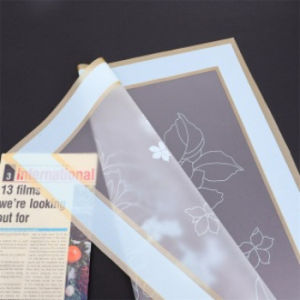 Isi 20 LEMBAR Kertas Bunga List Gold Cellophane Flower Wrapping Paper Untuk Buket Bucket Bunga KB087