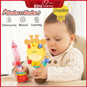 Electronic Baby Rattles Teether Feeding Toys with Light Music Interactive Early Learning Toys for Infant Toddler 6 Month+