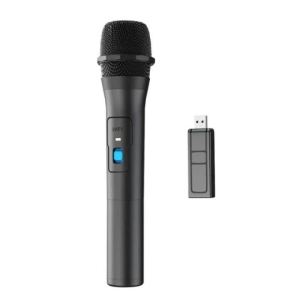 VHF Wireless Microphone System With USB Receiver Portable Handheld Karaoke Mic For Home Party Smart TV PC Outdoor Singing