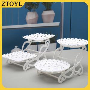 ZTOYL 1 2 chiếc đĩa bánh đứng đĩa ăn vặt bánh cupcake giỏ trái cây sáng tạo Ba Tầng