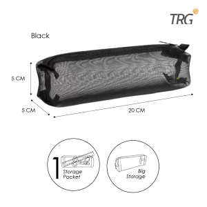TRG Mesh Zipper Pencil Case PC-283 - Tempat Kotak Pensil Alat Tulis Jaring TRG