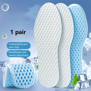 YIYIUR Shock Absorption Mesh Breathable Insoles High-elasticity Sweat Absorb Cool Insole Soft Memory Foam Shock Absorption