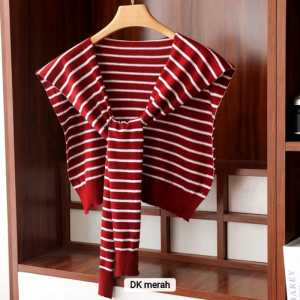 SYAL RAJUT DEPAN WANITA / SYAL MOTIF GARIS - GARIS ALA KOREAN
