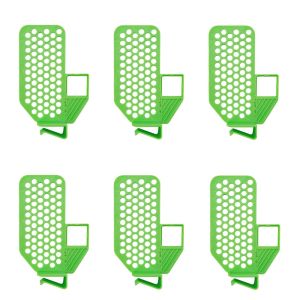 WU552 6Pcs พลาสติก ตัวแบ่งช่องแช่แข็ง แบบสวม ปรับได้ ตัวจัดระเบียบลิ้นชักเก็บของในตู้เย็น แบบพกพา ตัวจัดสรรพื้นที่ แผ่นกั้นตู้เย็น สำหรับบ้าน