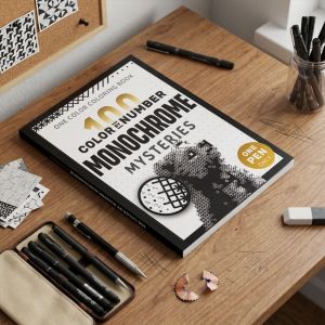 PFPZI Creative Color by Number Book Clear Lines Thickened Graffiti Drawing Book Adult Coloring Journal Exquisite Animal Coloring Book Leisure